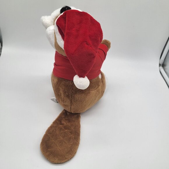 BUC-EE's Christmas Holiday Red Shirt Beaver Plush Stuffed Animal - Picture 3 of 11